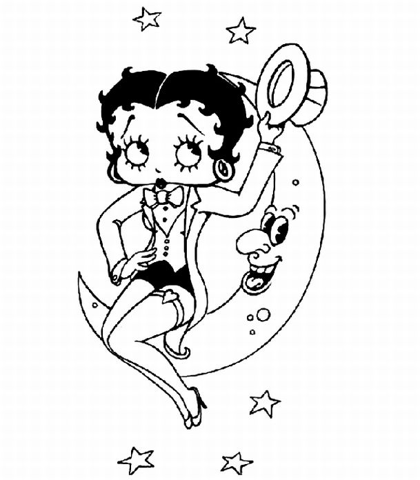 Betty Boop Coloring Pages 1